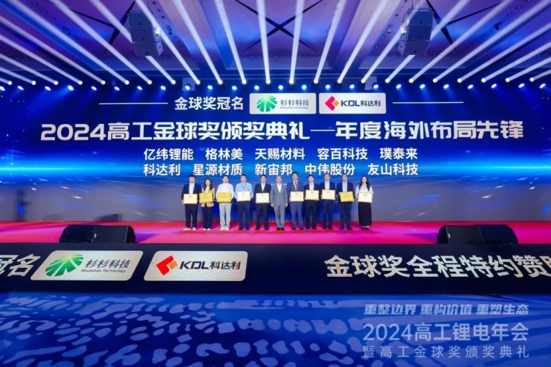 再獲獎(jiǎng)！|中偉股份榮獲2024高工鋰電金球獎(jiǎng)“年度海外布局先鋒”